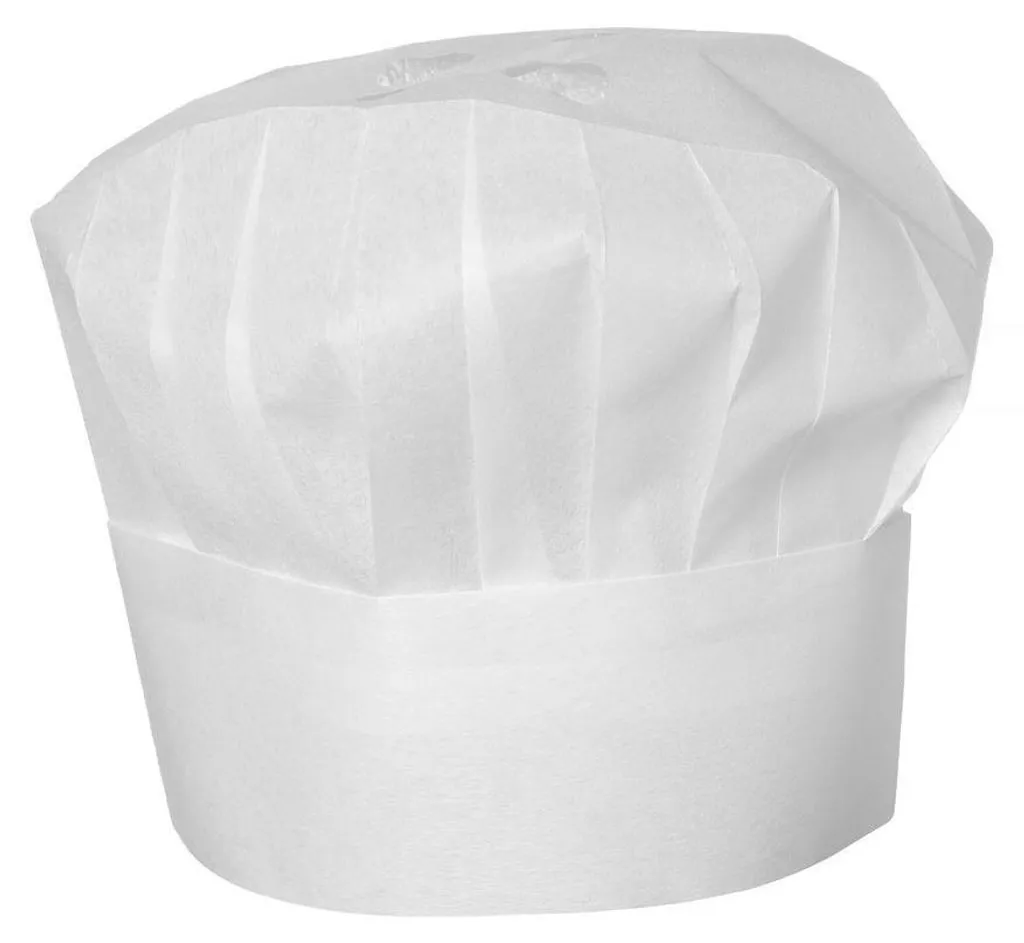 Set 10 Cappelli Cuoco HENDI 23cm | Kochhaube Professionale Bianco