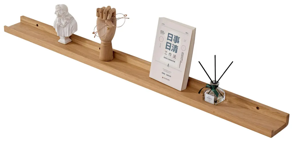 Étagère murale chêne 120 cm - Solution gain de place pour salle de bains