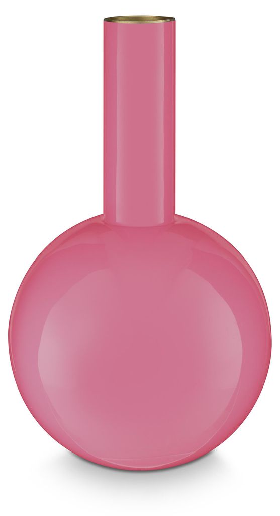 PIP STUDIO Vase Metal Medium Pink 19x33cm Produktbild 
