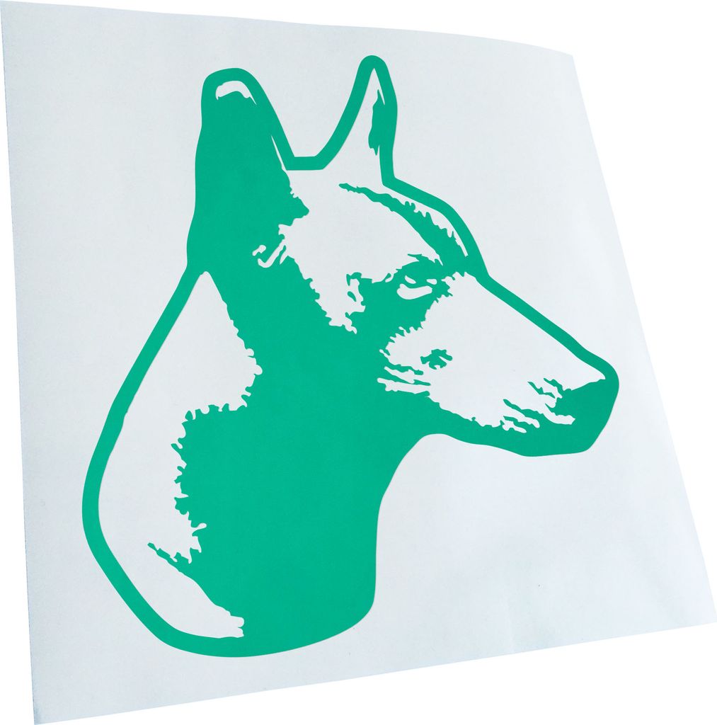 Kiwistar - Autoaufkleber - xoloitzcuintli Hund - Türkis - 60x55cm - Aufkleber für Auto, Laptop, Fahrrad, LKW, Motorrad mehrfarbig JDM Decal Racing