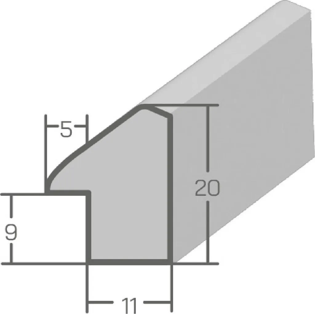 MendeFrames H080 cornice in legno grigio chiaro 40x60 cm vetro normale - 3