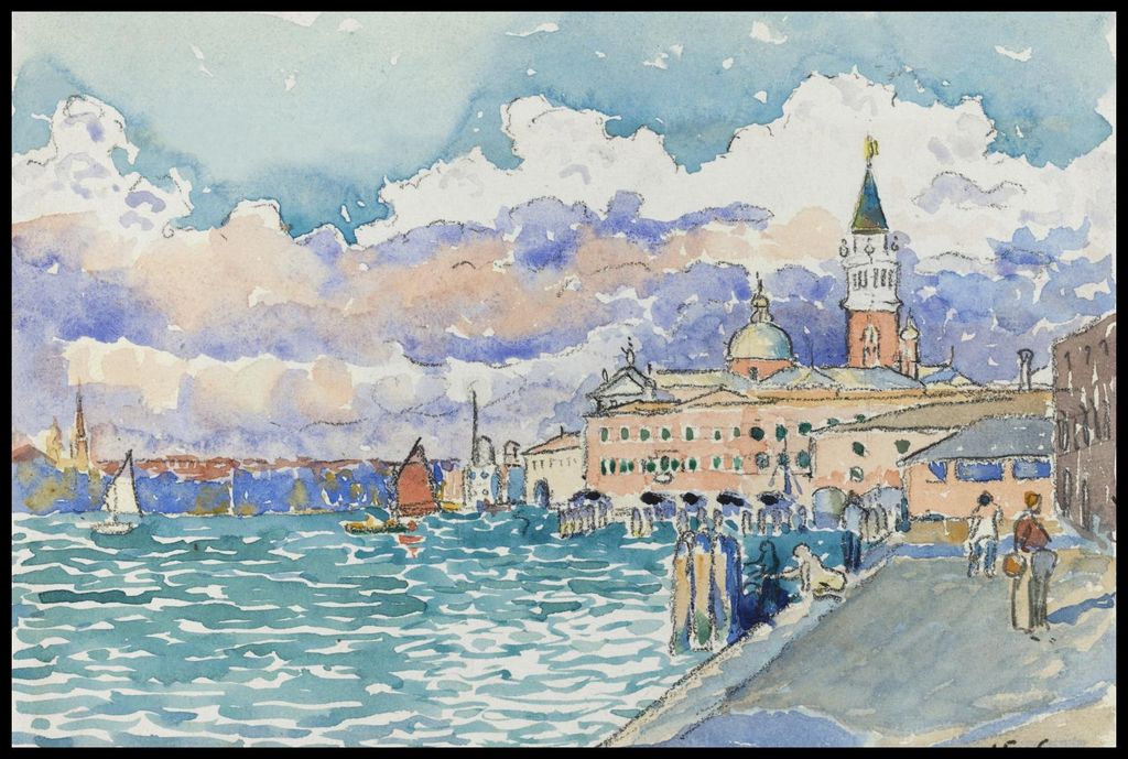Plakat 91,5x61cm Venedig, Henri-Edmond Cross Vintage für das Wohnzimmer