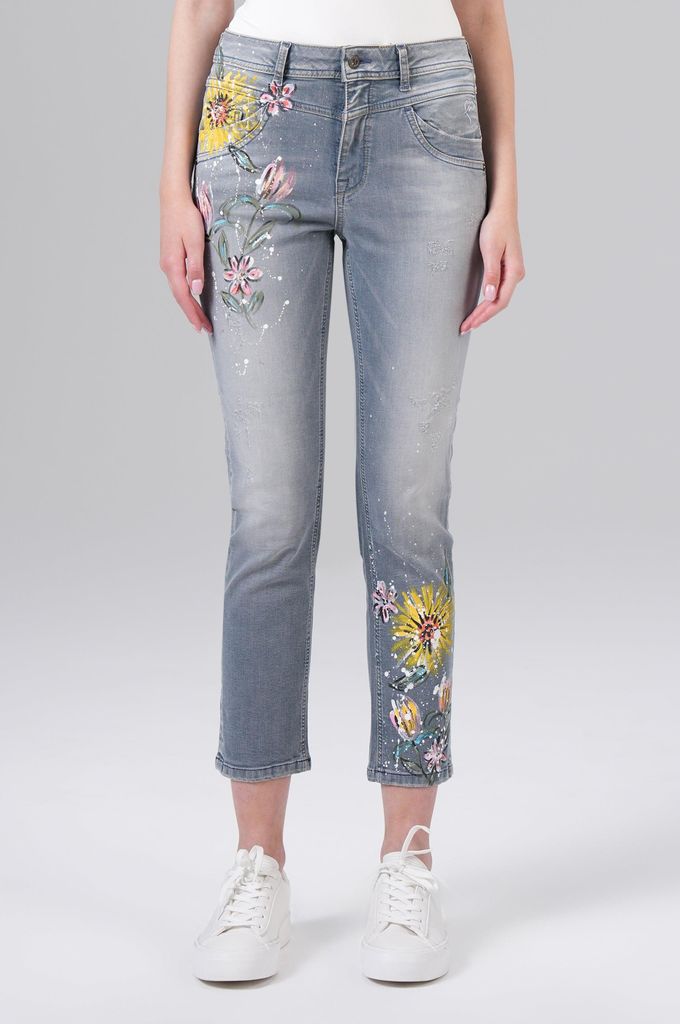M.O.D Miracle of Denim Rea High Regular Fit Jeans Damen Acid Grey
