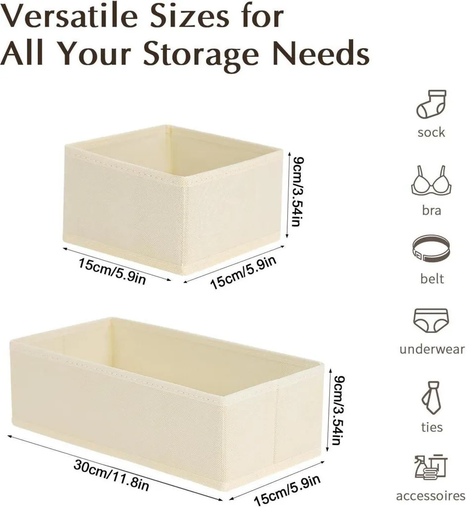 DIMJ Drawer Organizer Set 8pcs - Sistema di Archiviazione Modulare - 2