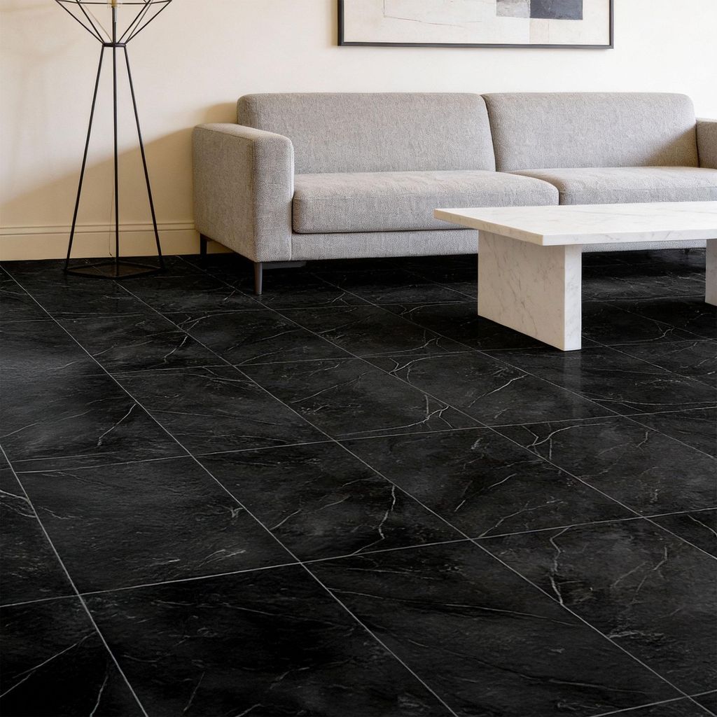 36 Fliesen PVC Bodenbelag Vinylboden Laminatboden Selbstklebend Vinyl Fliesen Bodenfliesen Fliesenaufkleber Marmor Effekt , Je 60x30cm