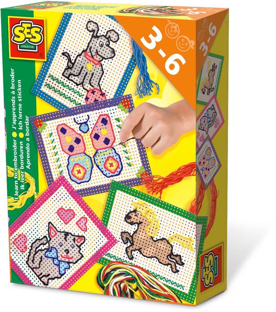 SES Creative 14838 Lernset Sticken für Kinder - Einführung Produktbild 
