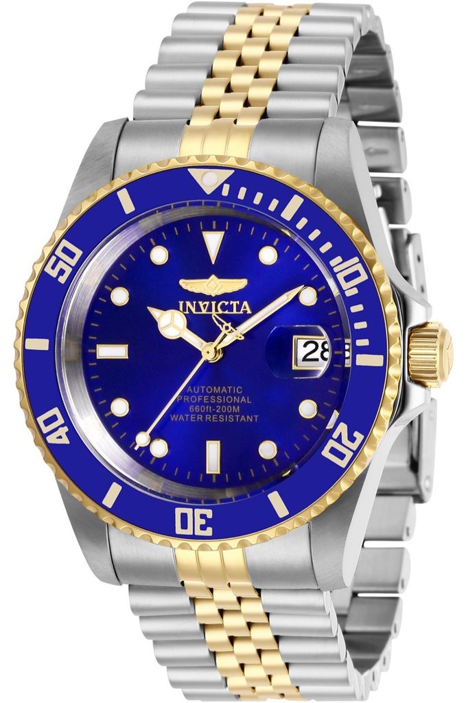 Invicta Pro Diver 29182 Herren Uhr - Automatik Bewegung - Edelstahl mit Blauem Zifferblatt - 42 mm