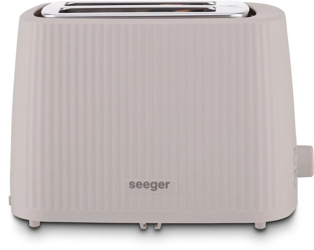 Grille-pain 930W Seeger Design Beige SGR150SB avec Ramasse-miettes Amovible