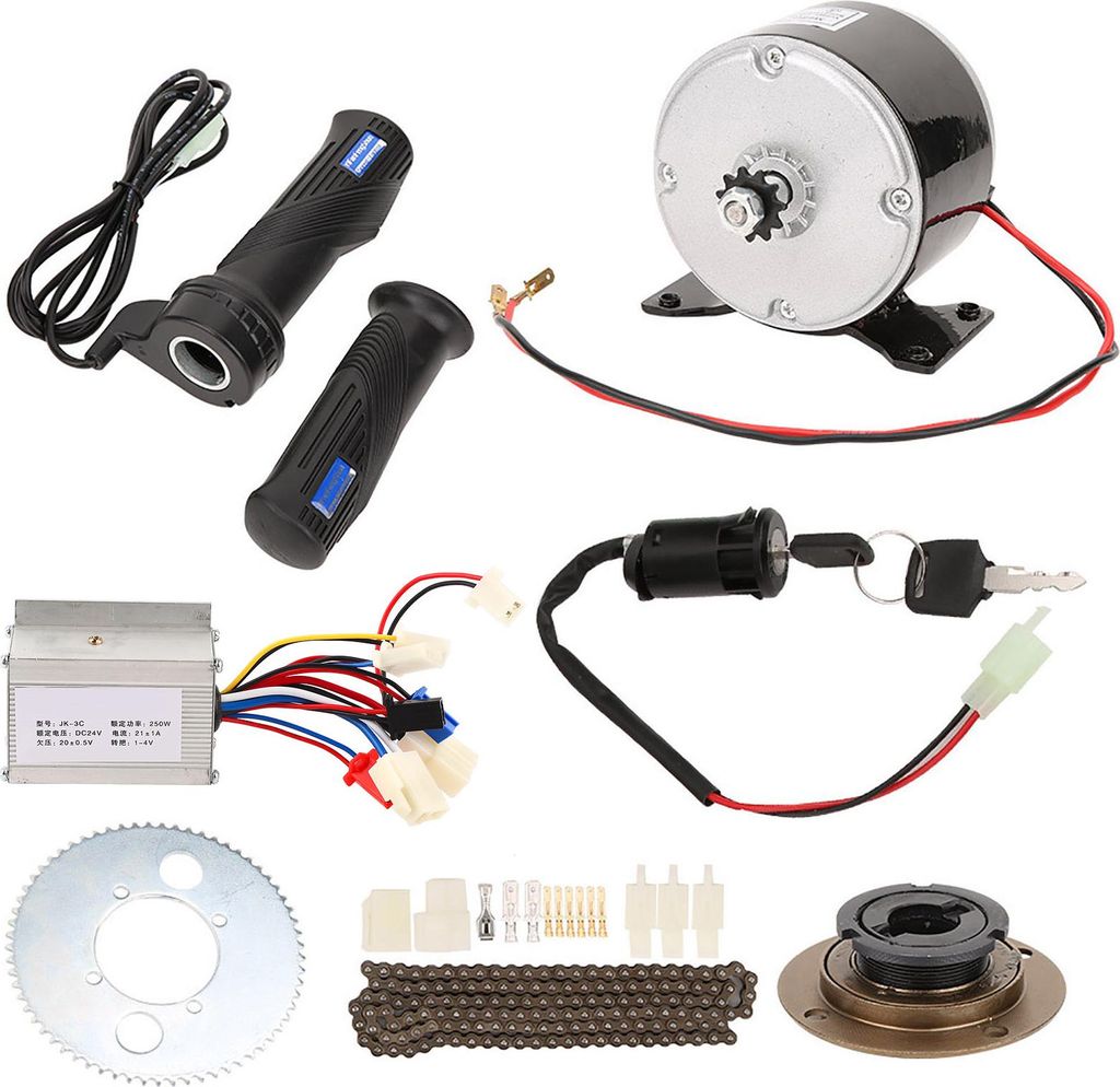 9PCS/SET 250W 24V PIBERT MOTOR SET CYCLING Conversion Hochgeschwindigkeits -Kit -Zubehör