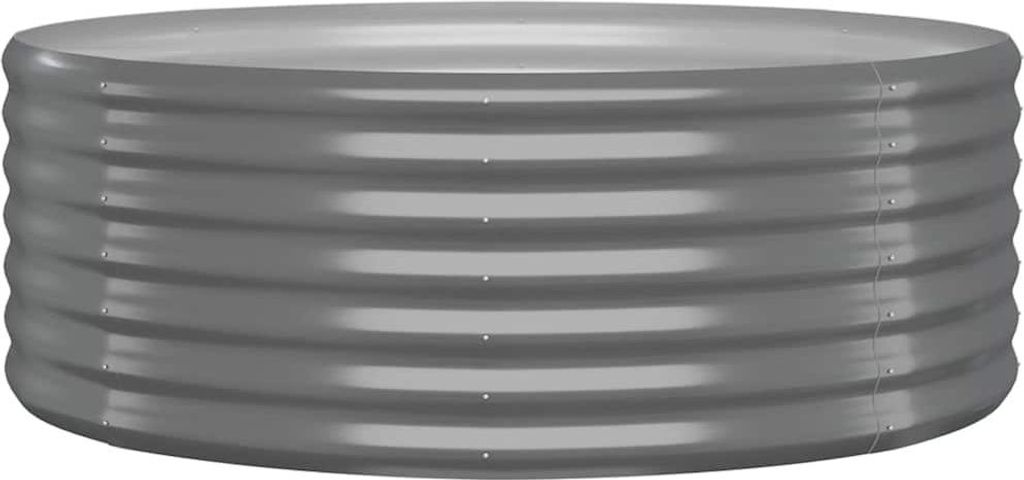 vidaXL Zvýšené lůžko Pozinkovaná ocel 100x100x36 cm Šedá Obrázek produktu 