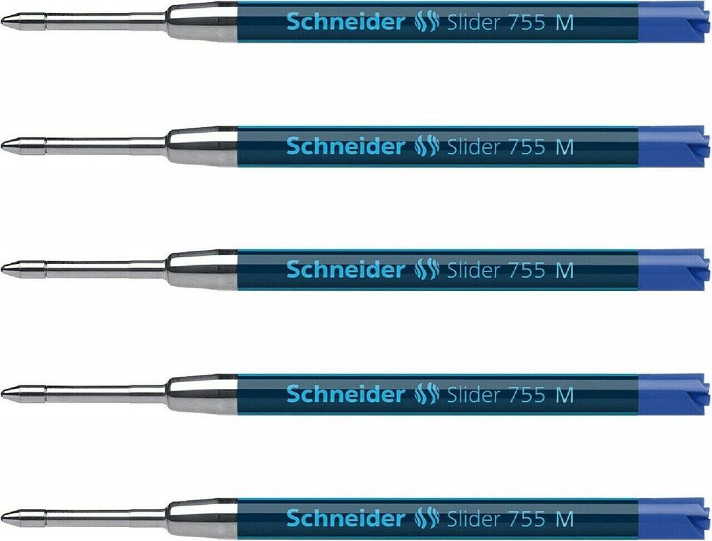 Schneider Slider Kugelschreiber Mine M 5er-Set blau Produktbild 