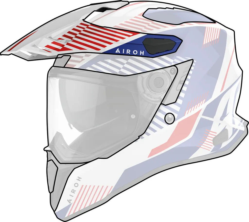 Visière pour casque Airoh Commander Boost blanc bleu brillant officielle