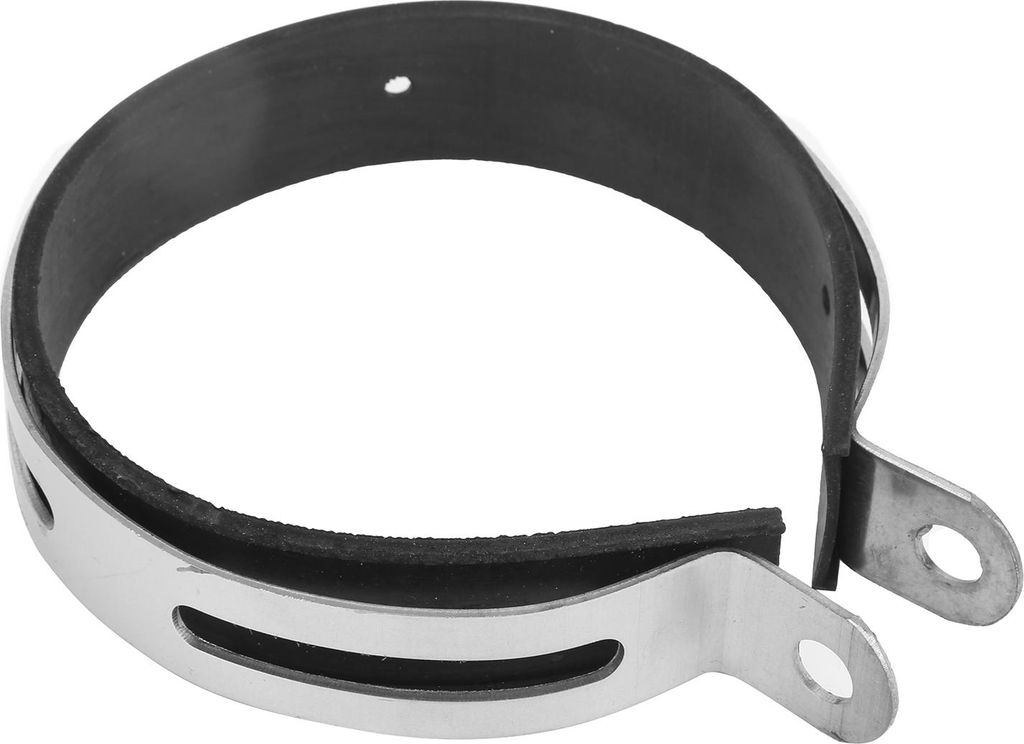 Motorrad-Auspuffrohrschelle, fester Ring, Edelstahl-Clip mit Gummistreifen, Universalteile