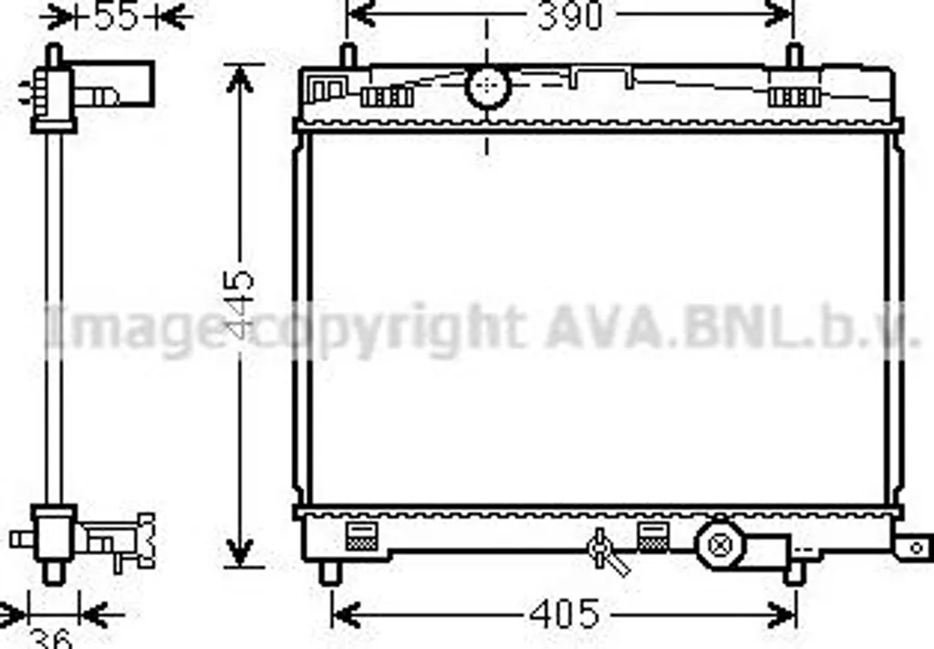 Radiateur AVA TO2716 en aluminium robuste pour Toyota Yaris OE 164000Y010