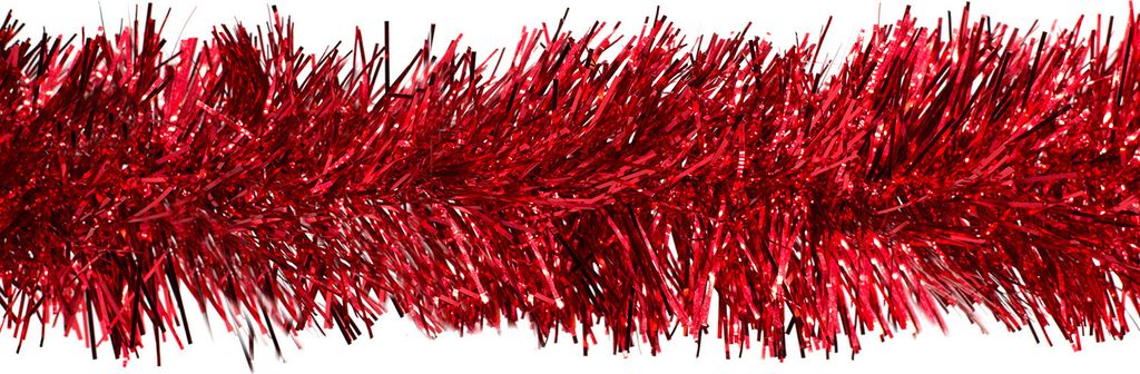 Weihnachtsgirlande Lametta 7cm x 3m Rot Produktbild 