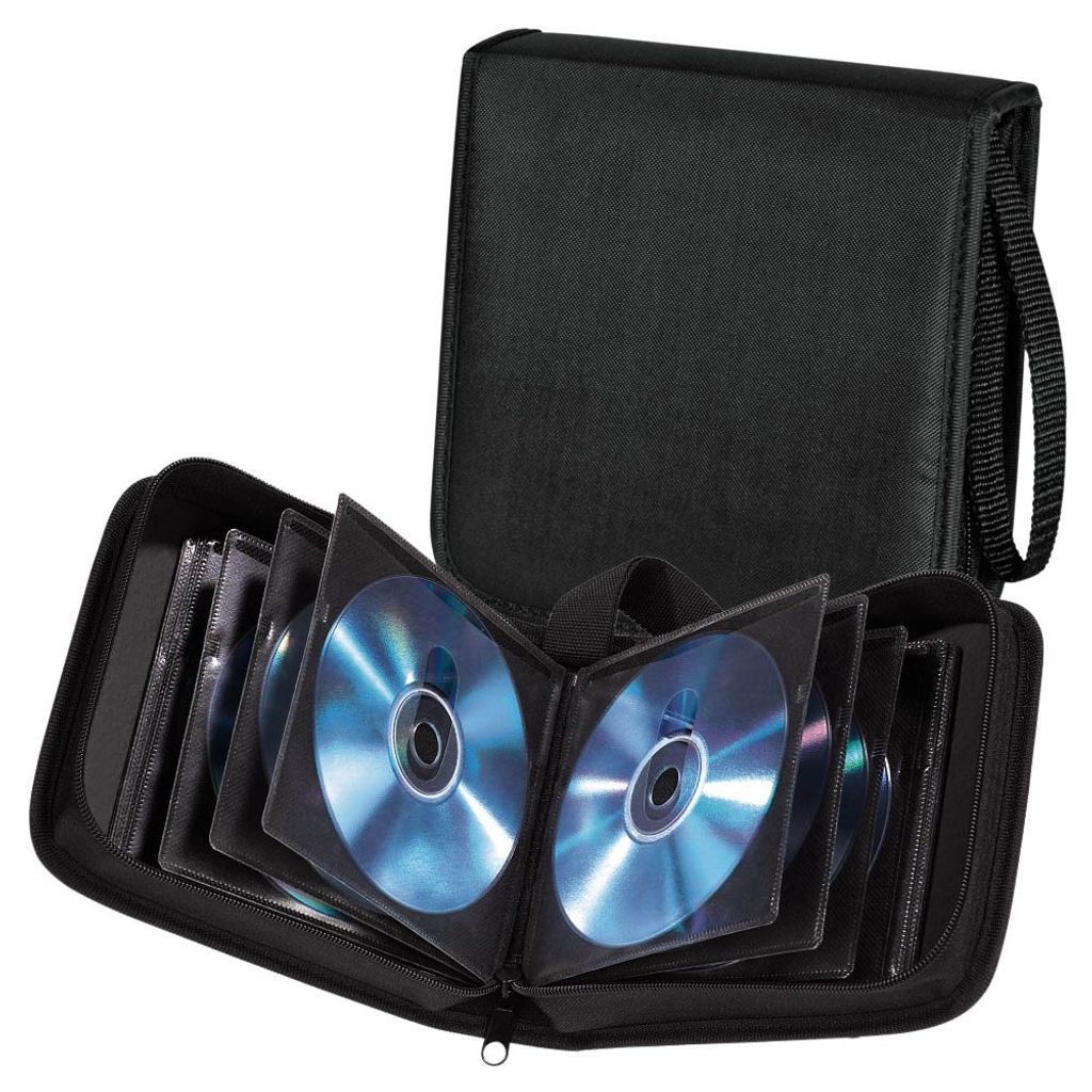 Hama CD Wallet Nylon 20, black, 164 x 166 x 45 mm, Schwarz, Produktbild 