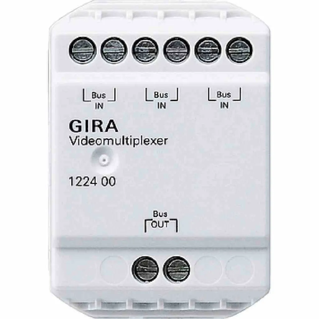 Gira 122400 Multiplexeur Vidéo avec montage sur rail DIN pour interphonie