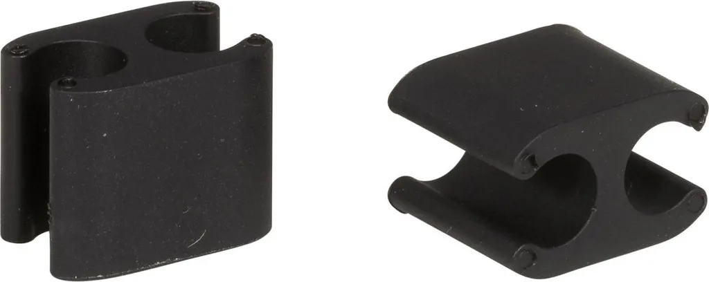 Elvedes Fermacavi Duo Nero 5+2,5mm (10 pz) - Clip Organizzazione Cavi Bici
