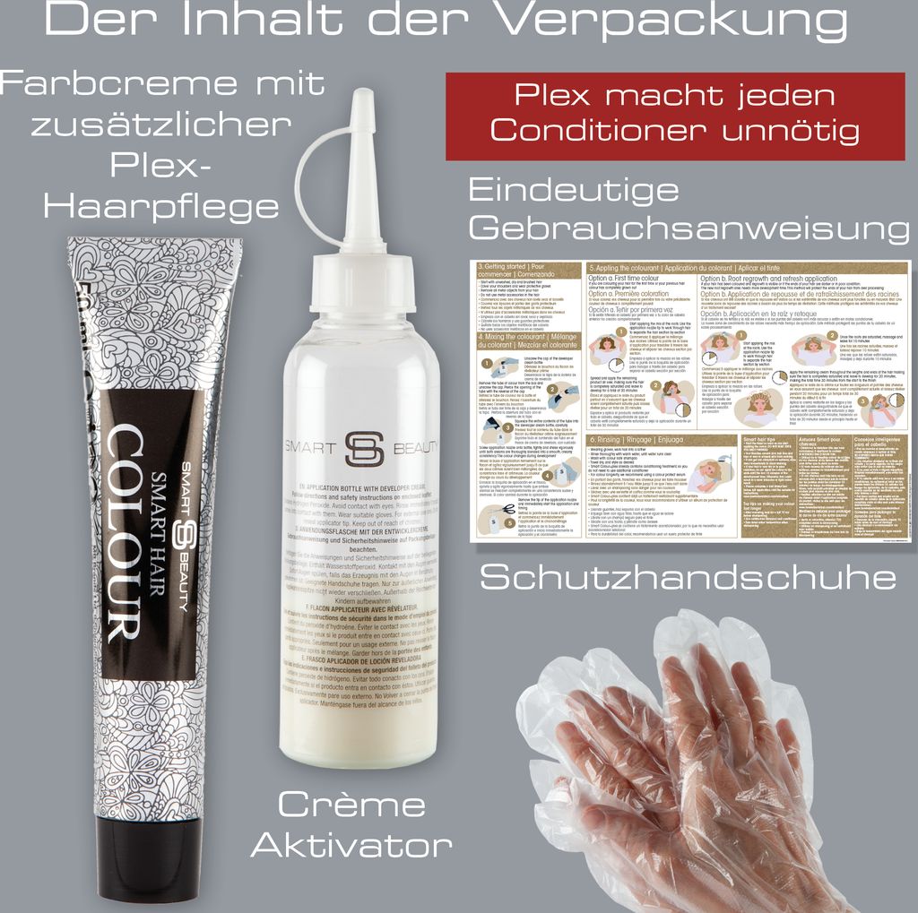 Smart Beauty Metallic Silber demi-permanente Haarfarbe mit Produktbild 8