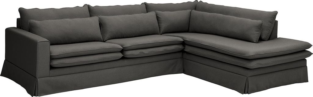 ECKSOFA mit Husse - Ottomane, Webstoff