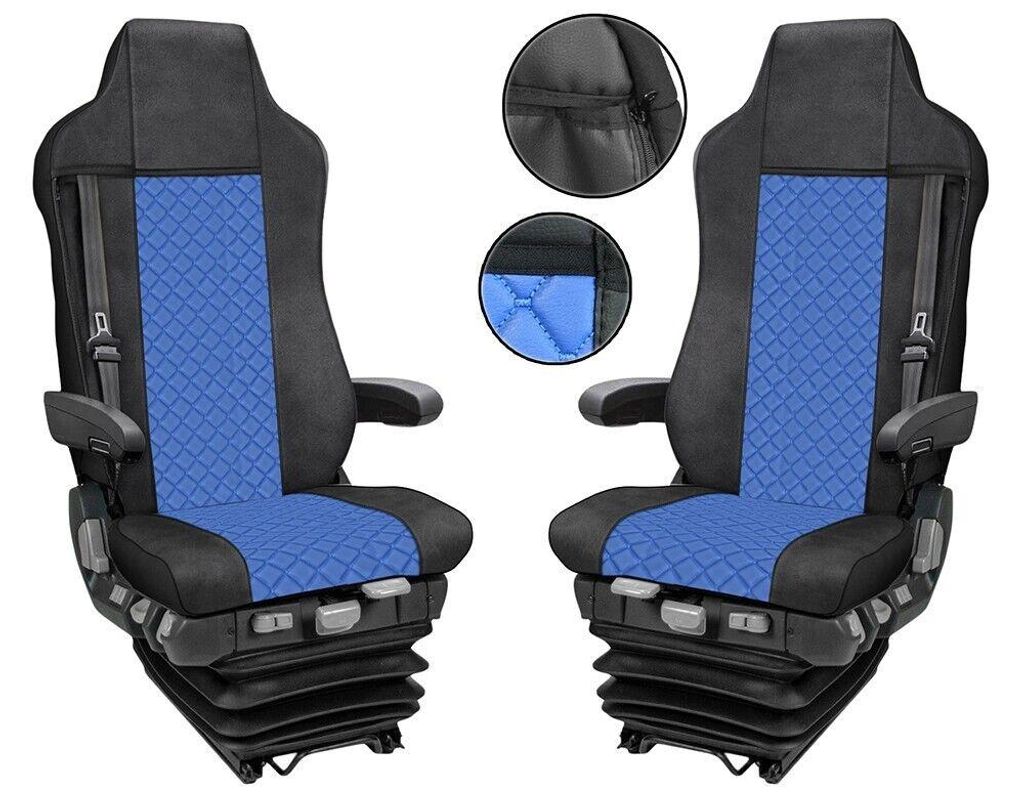 LKW Sitzbezüge Schonbezüge Für Iveco Stralis Hi-Way Blau ab 2009