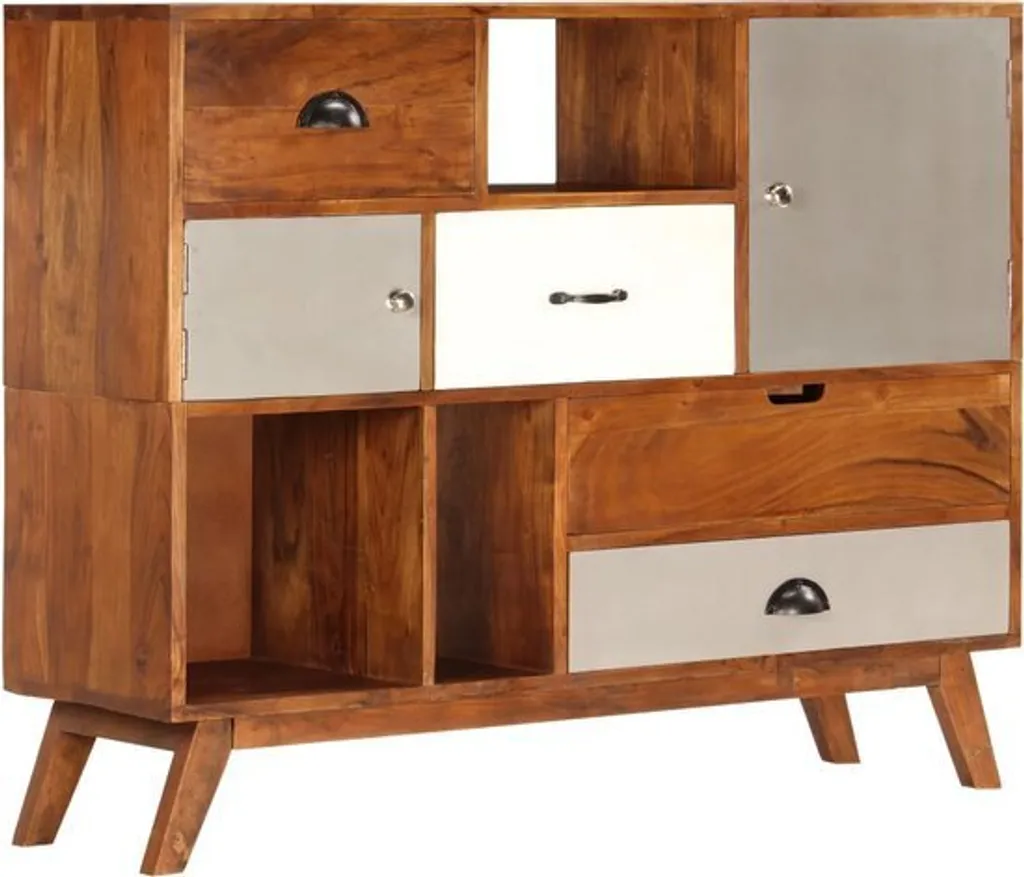 Buffet en Bois d'Acacia Massif avec Finition Artisanale et Durable