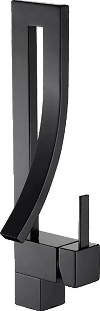 Rubinetto Soffitto Nero Opaco - Miscelatore Lavabo Design Ottone - 2