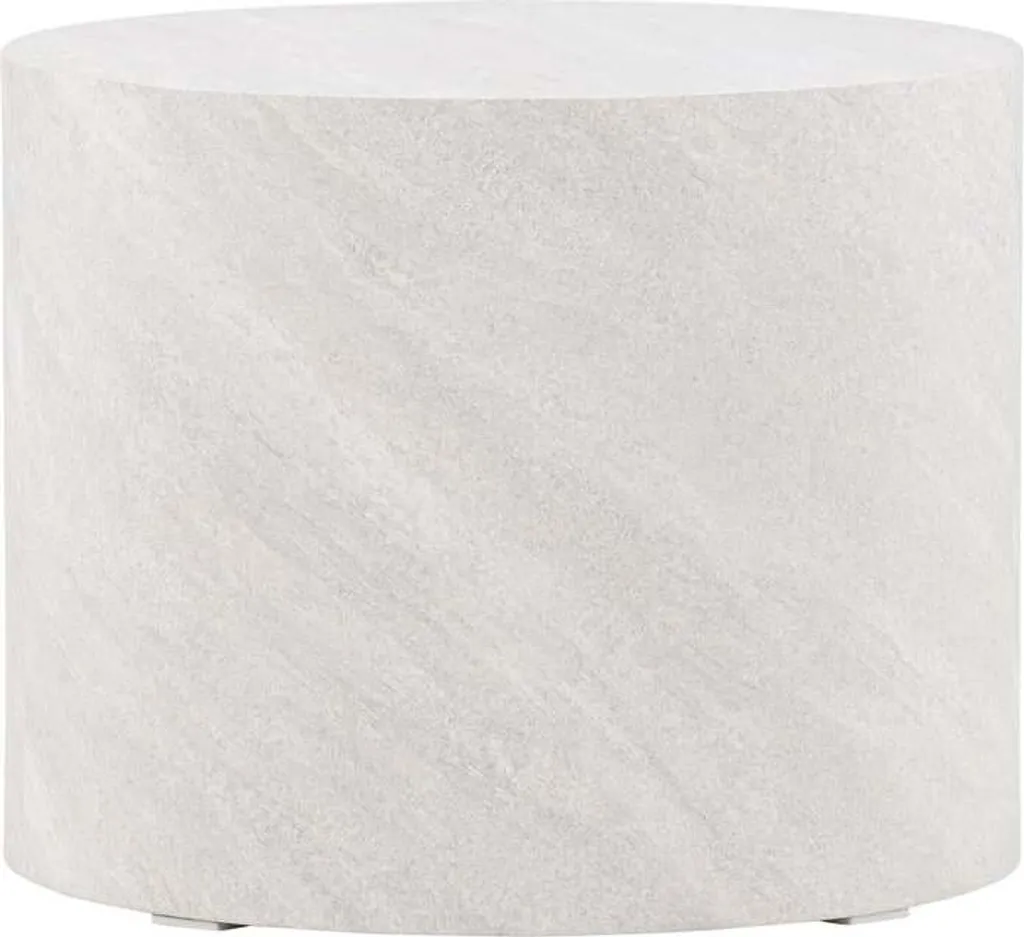 Table basse effet marbre blanc York 50x50x40 cm - Plateau anti-rayures