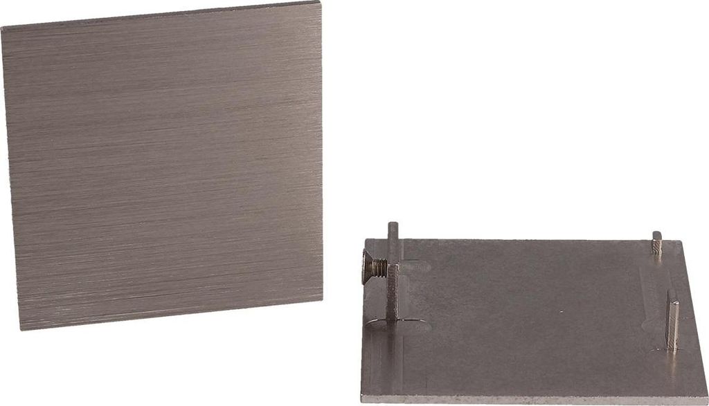 Griffwerk Endkappen-Set PLANEO 40 (r/l) -Edelstahl Optik für 18,5er Distanzprofil