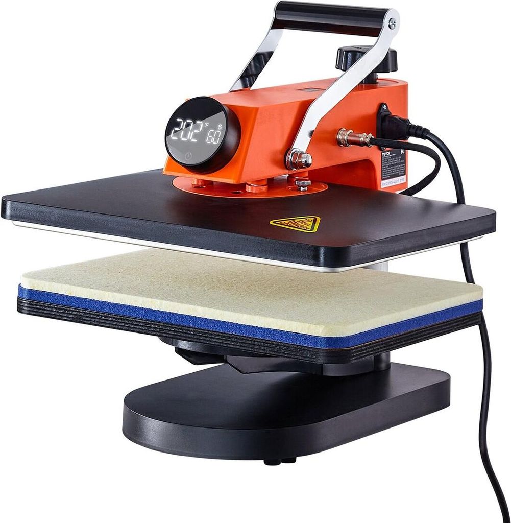 Heat Press Machine 12x15in 6in1 Sublimation Transfer T-shirt Plate Mug Cup