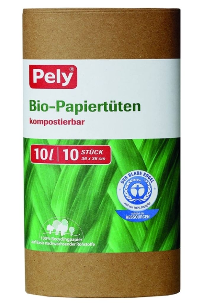 Pely, Sacs écologiques en papier, 10l, 10 pièces Image du produit 