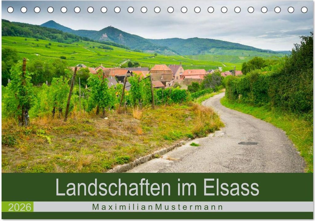 Landschaften im Elsass (Tischkalender 2026 DIN A5 quer), CALVENDO Monatskalender