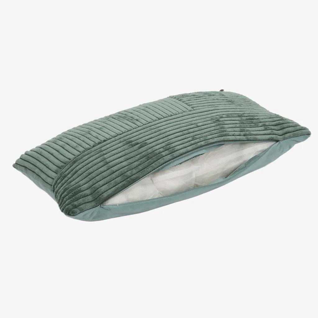 Coussin rectangulaire patchwork velours côtelé pour canapé et fauteuil - 7