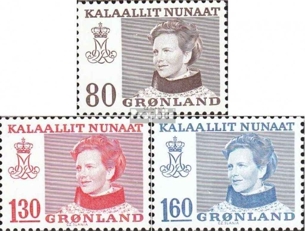 Briefmarken Dänemark - Grönland 1979 Mi 112-114 (kompl.Ausg.) postfrisch Margarethe