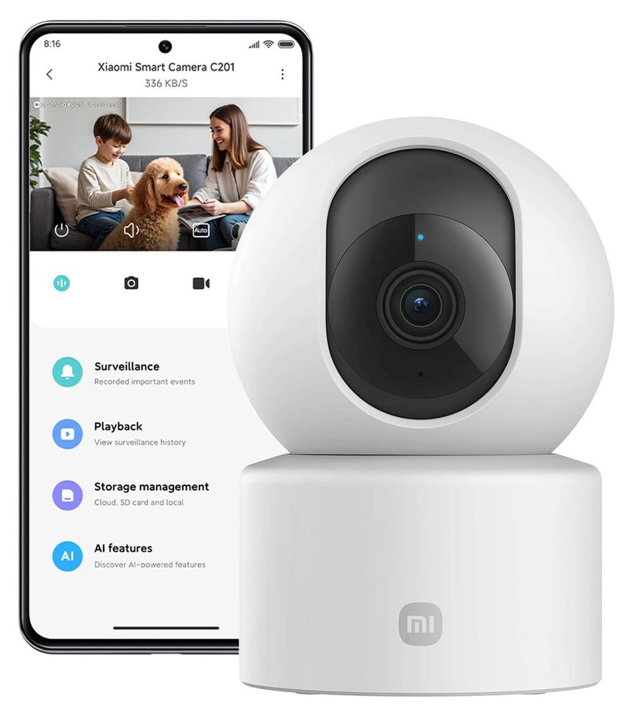 Cámara de Videovigilancia Xiaomi Smart Camera C201 1080p/ Visión Nocturna/ Control desde APP