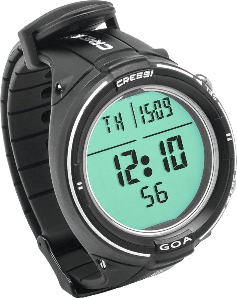 Cressi GOA Tauchcomputer und Uhr, Farbe:schwarz