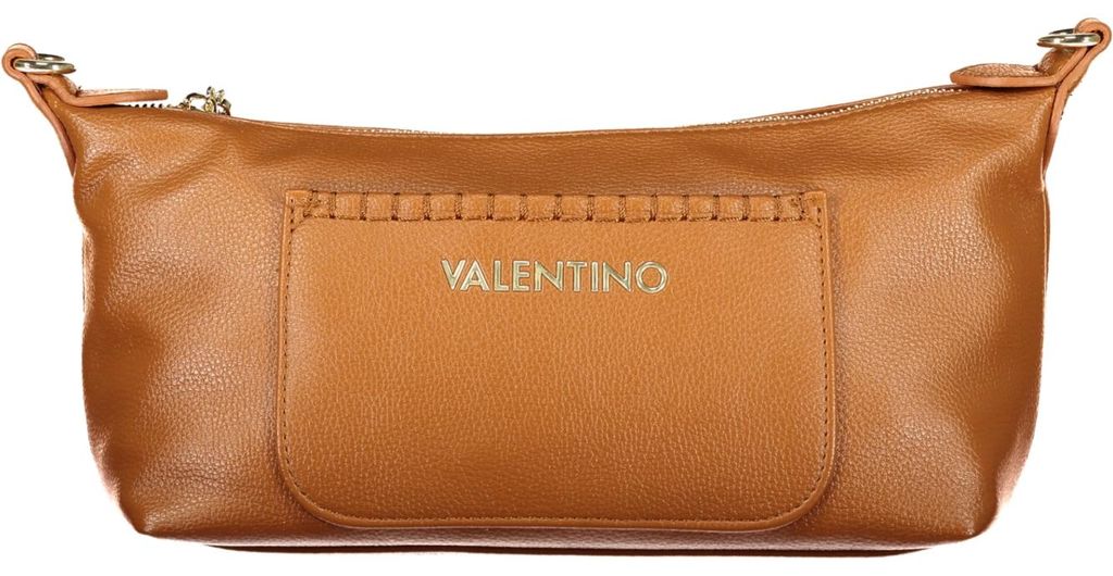 Elegante braune Damentasche mit verstellbarem Schultergurt und Logo