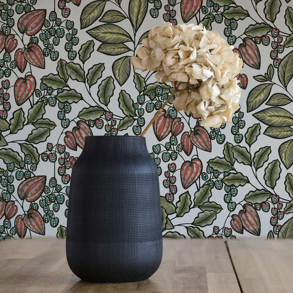 TADESSI Tapete Wald und Blätter Camilla M1-No.564 Vliestapete Bunt Grün Blumentapete Wohnzimmer Schlafzimmer Küche