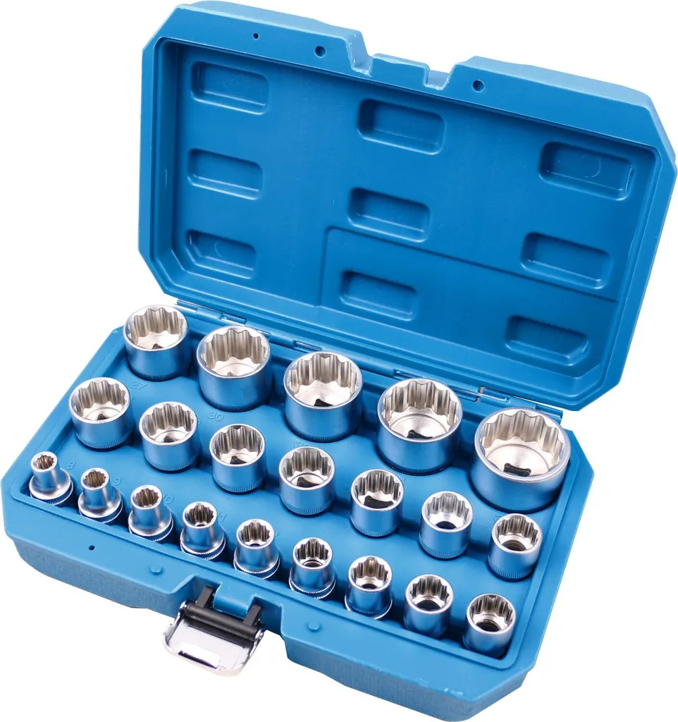 Douilles 1/2" dodécagonales courtes 8-36 mm série pro 21 pièces