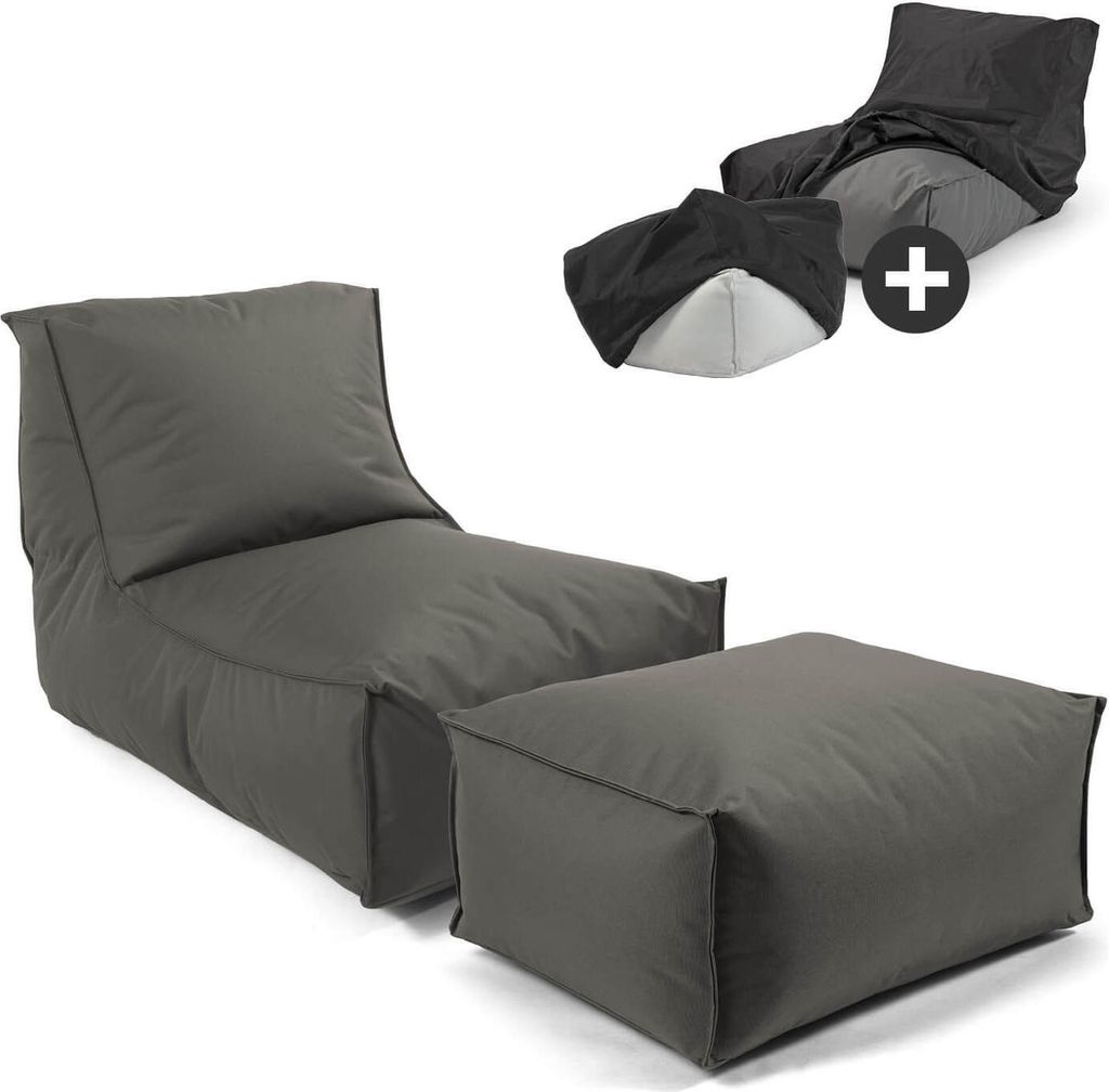 mokebo® Sitzsack mit Hocker und Schutzhülle für Kinder & Produktbild 