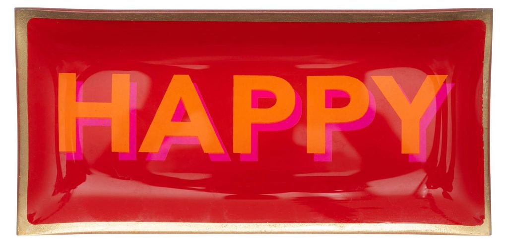 Gift Company Glasteller Love Plates Happy Rot (21cm) Produktbild 
