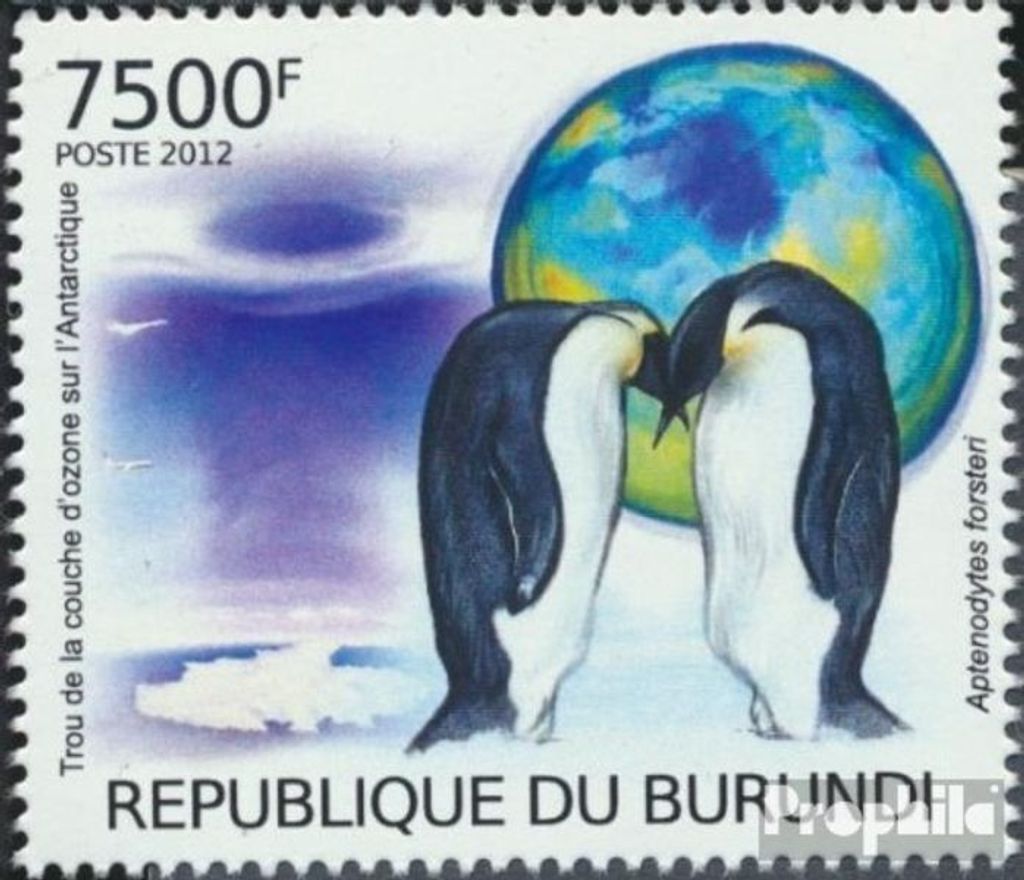 Briefmarken Burundi 2012 Mi 2604 (kompl.Ausg.) postfrisch Ozonloch über der Antarktis