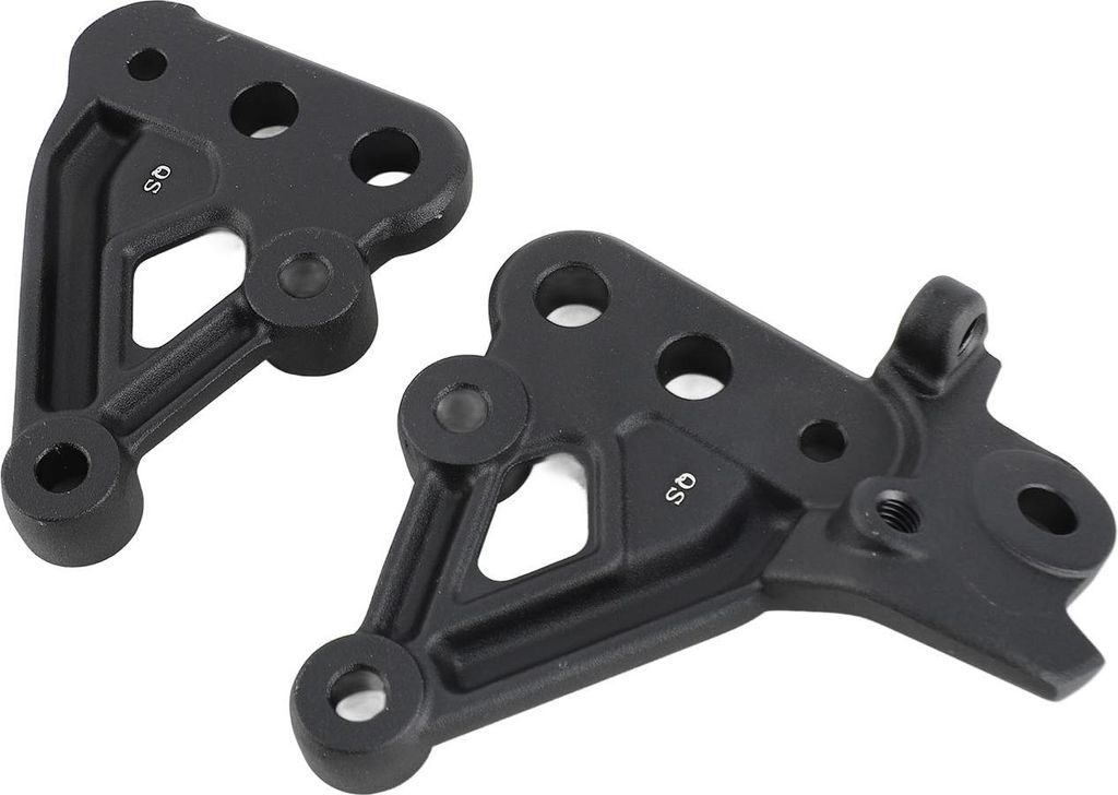 Paar Fußrastenhalterungen links rechts Aluminiumlegierung Motorrad Fußpedalhalterung Ersatz für Talaria Sting X3 MX3 MX4 Schwarz