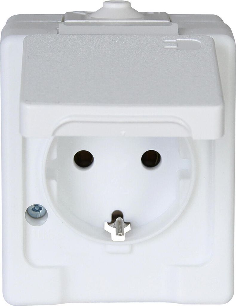 Kopp Standard Feuchtraum IP44 AP lichtgrau Aufputz Schalter Steckdosen Taster Schutzkontakt Steckdose