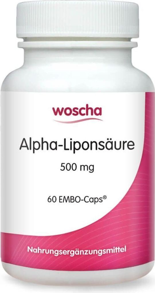 Woscha Alpha-Liponsäure 500mg 60 Kapseln Produktbild 