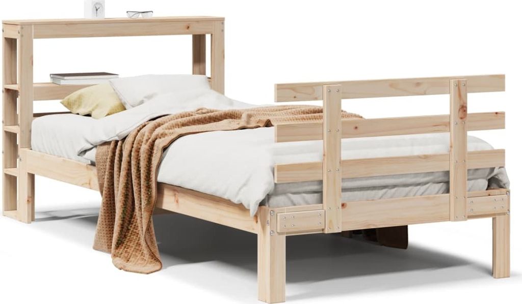 vidaXL Bettgestell mit Kopfteil ohne Matratze 90x200 cm