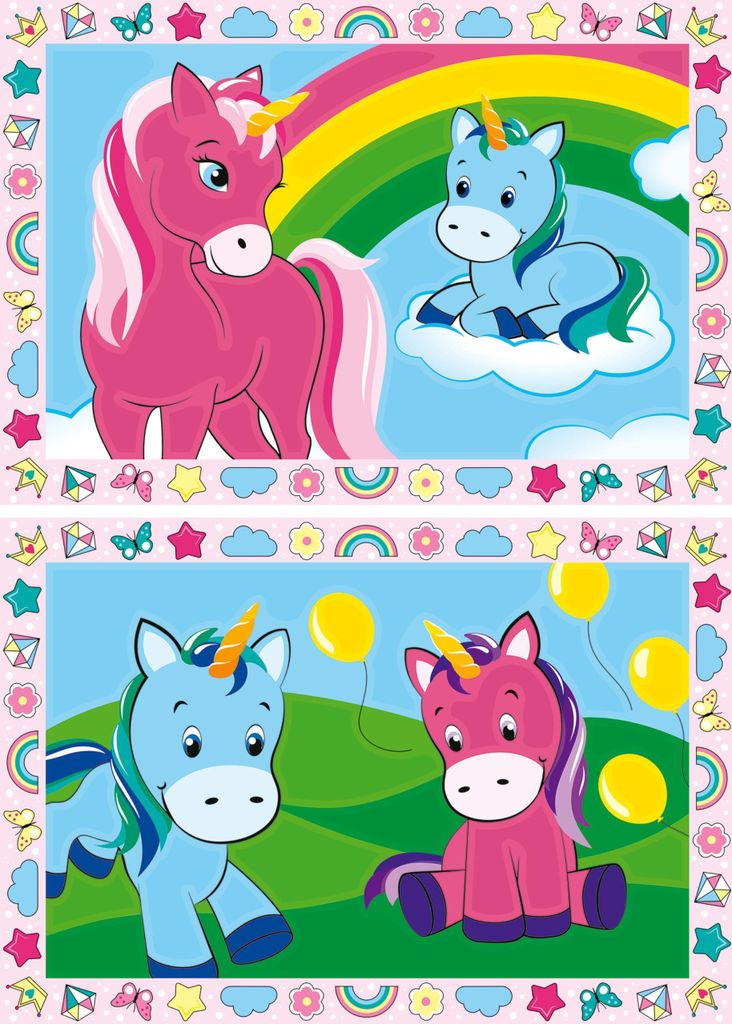 Ravensburger CreArt 28510 - Zauberhafte Einhörner - Malen nach Zahlen für Kinder ab 5 Jahre, Malset mit Rahmen, Pinsel und Acrylfarben, Geschenk ...