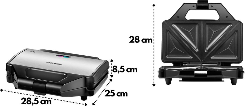 Steinborg XXL Sandwichmaker | Anti-Haftbeschichtung | 1000 Produktbild 8