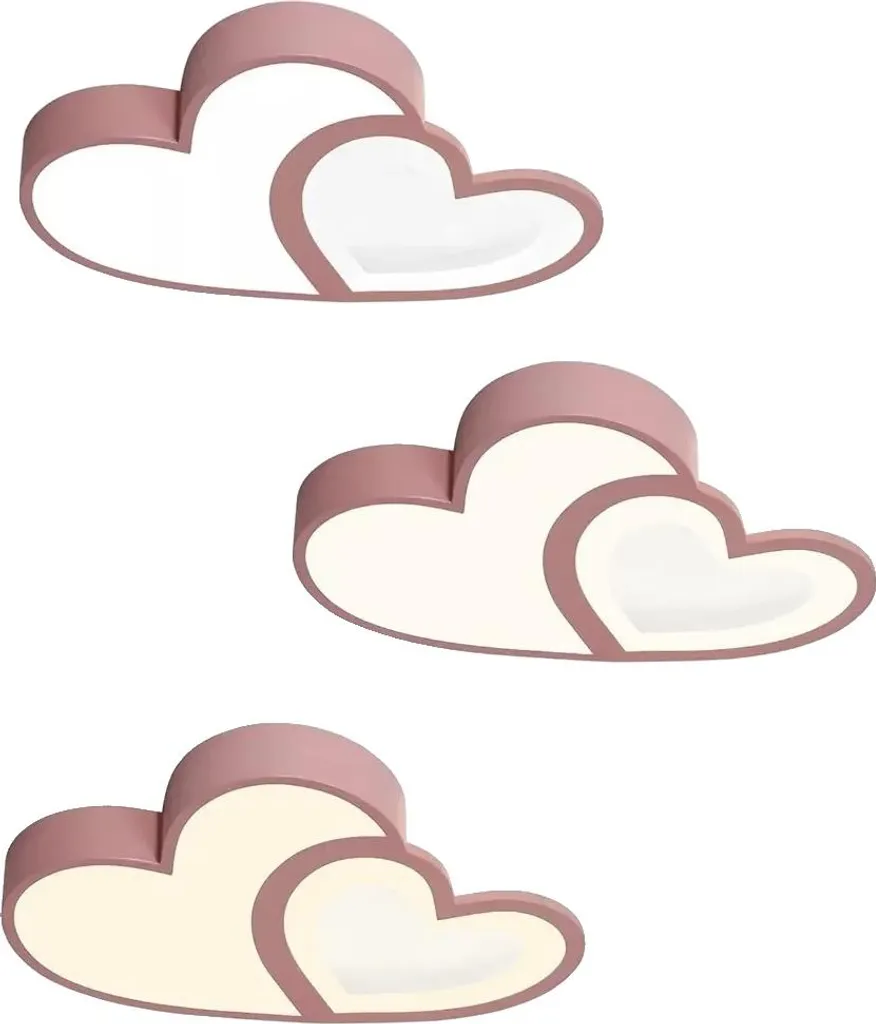 Plafonnier Enfant Rose LED avec Télécommande Design Nuage Série CP-20