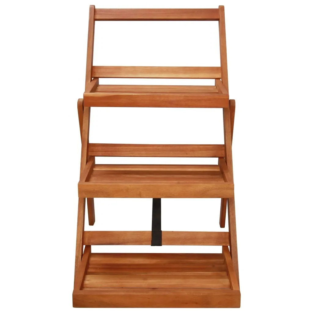 Escalier pour plantes de balcon en bois acacia 3 niveaux vidaXL